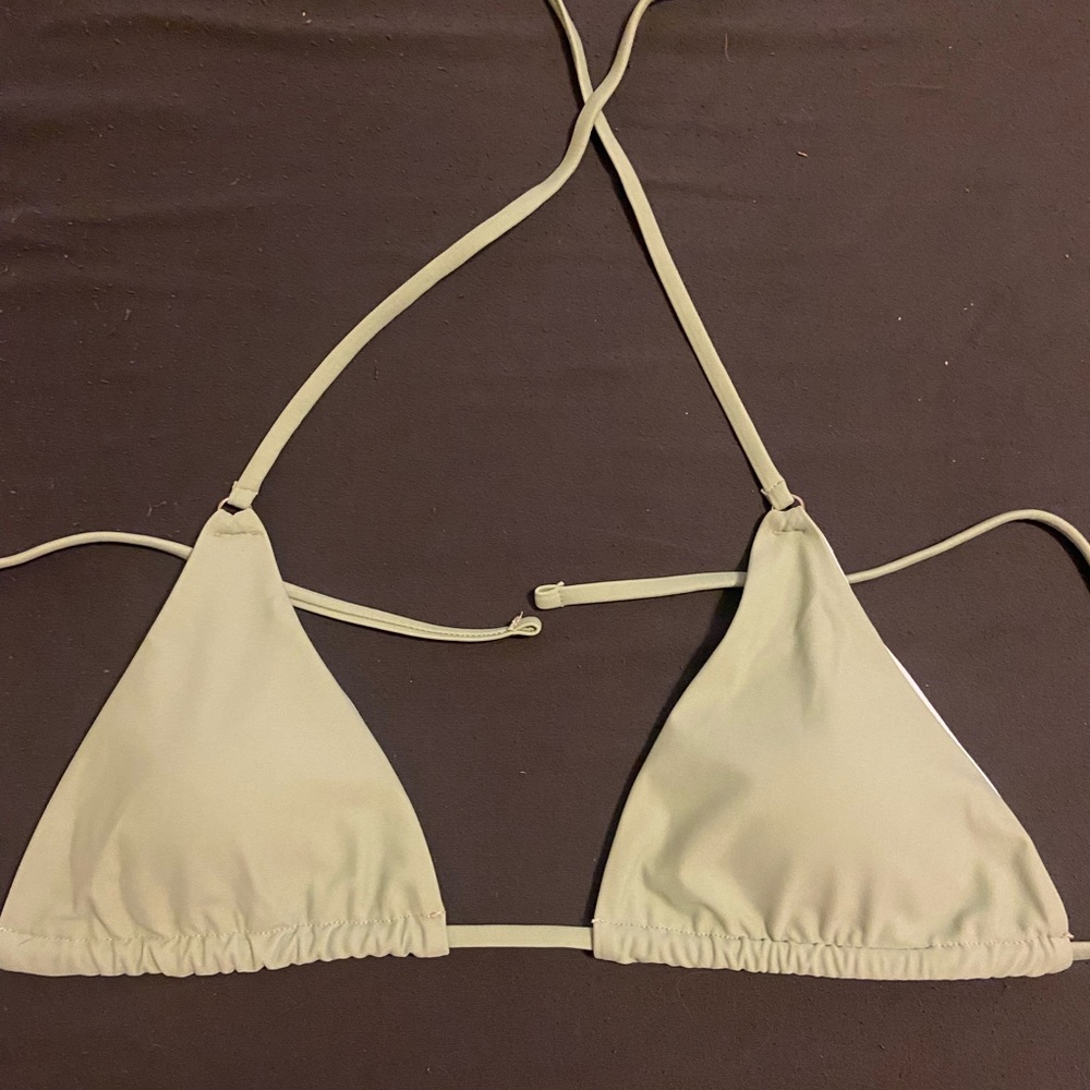 NWOT light green string bikini top
